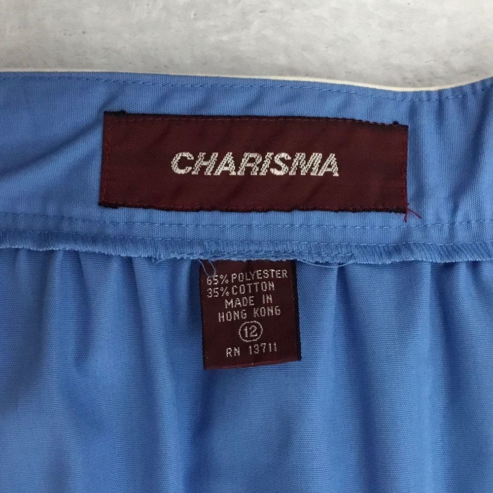 Vintage 80’s Deadstock Charisma Button Wrap Skirt, Blue - Picture 3 of 12